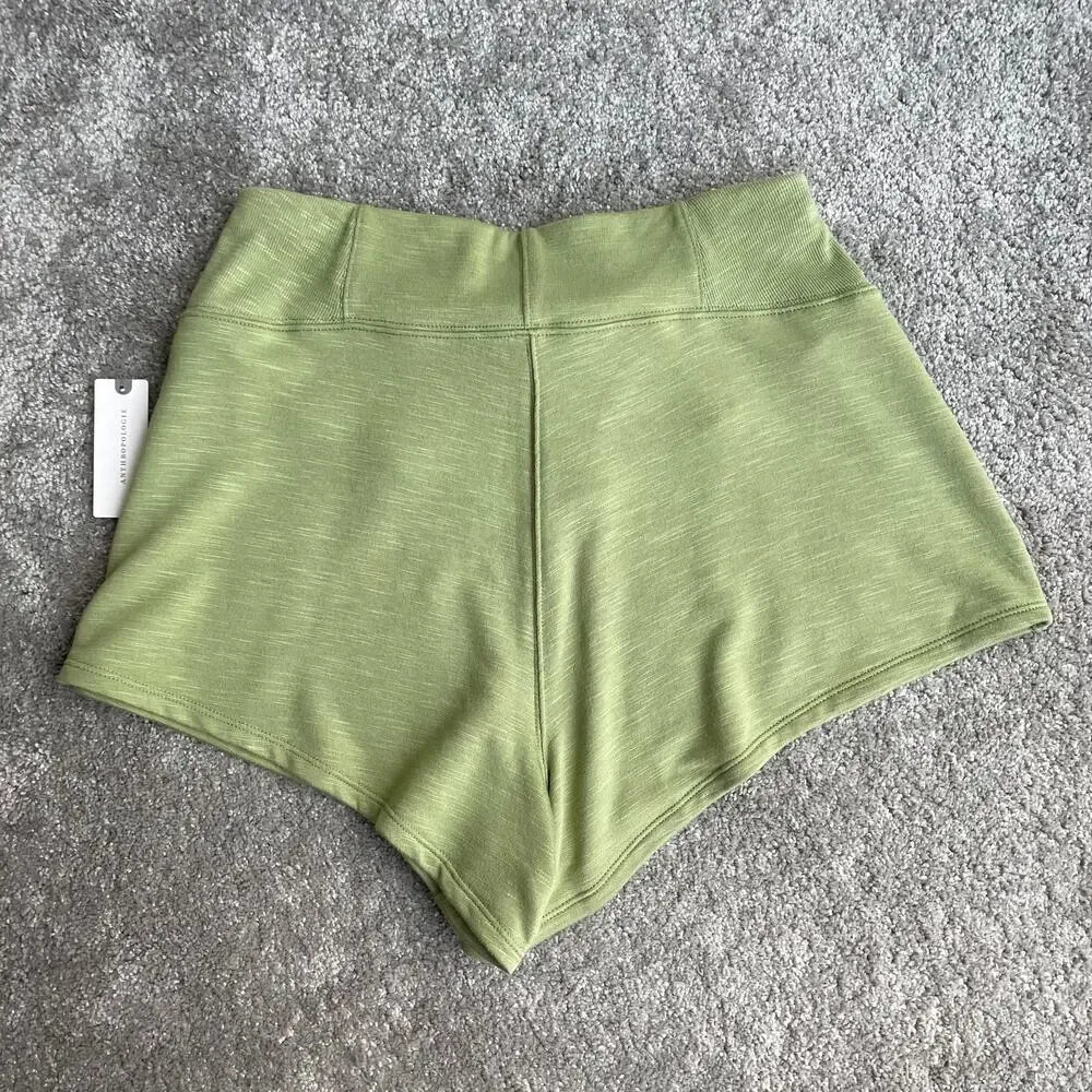 Anthropologie Daily Practice Shorts Womens S Green Corset Shorts Green Flowy
